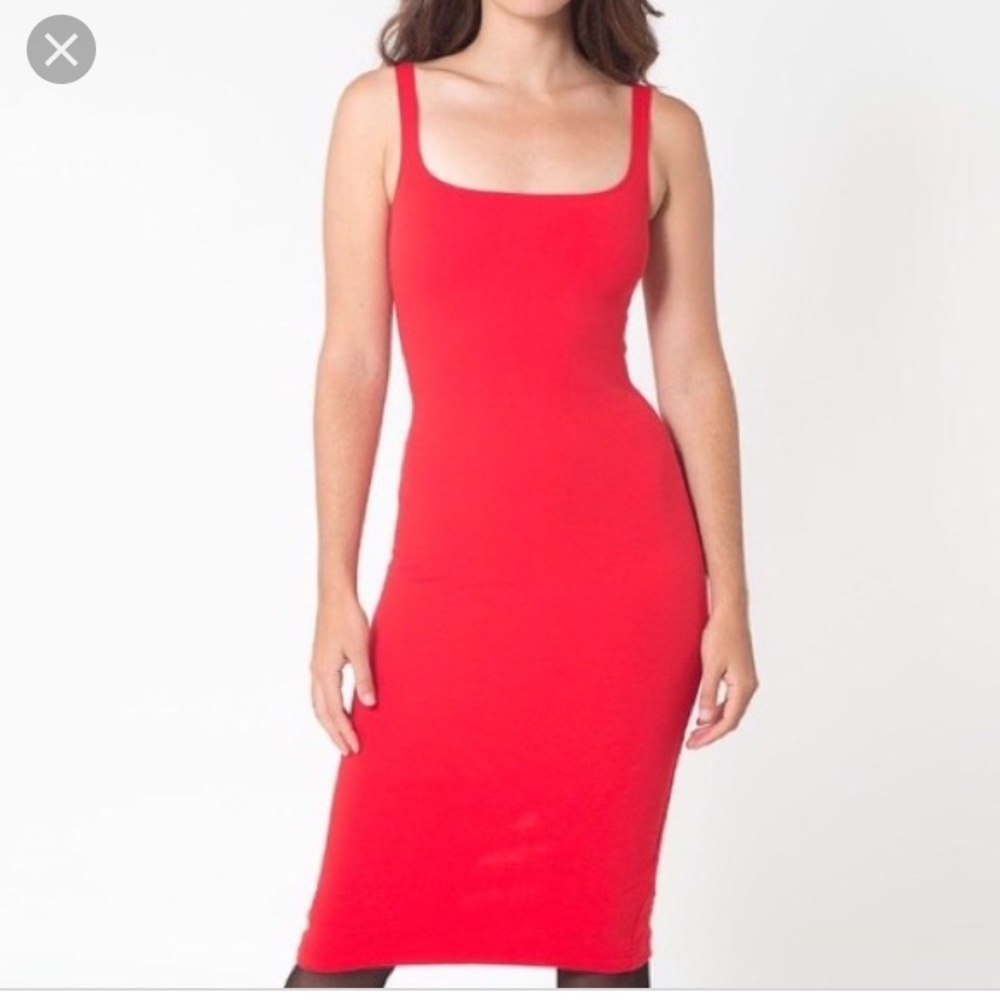 American Apperal red bodycon dress